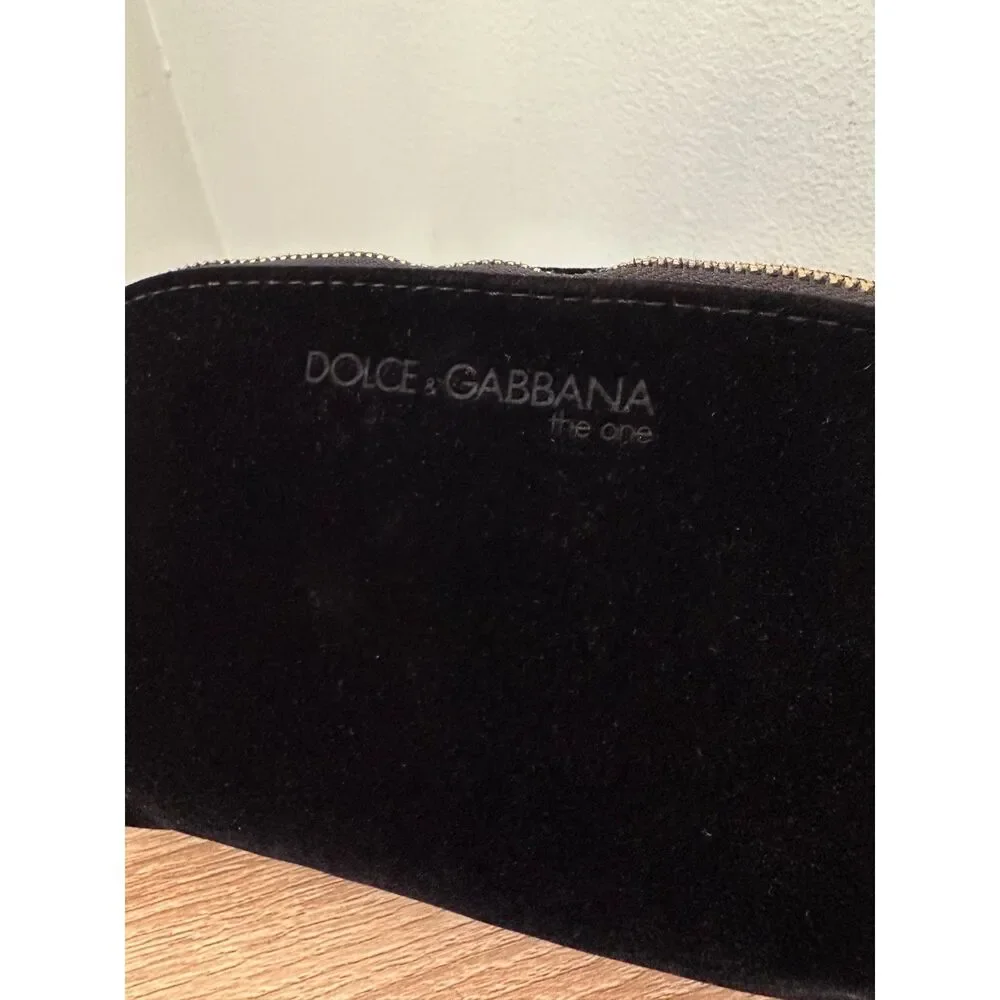 Dolce & Gabbana The One Cosmetic Pouch Travel Makeup Bag Beauty Black Velvet